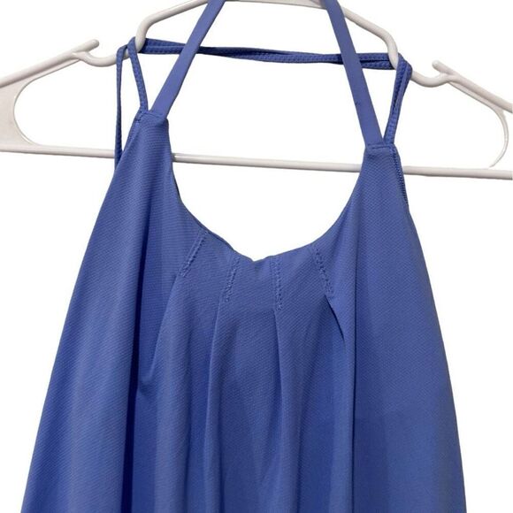 Lululemon Pleated Sleeveless Halter Neck Flow and Go Active Tank Top Blue Size 8 - Picture 2 of 8